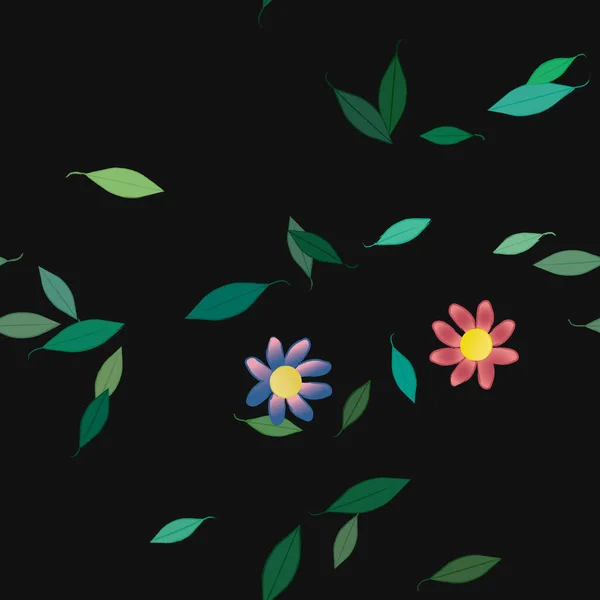 Frumos Fundal Floral Fără Sudură Ilustrație Vectorială — Vector de stoc