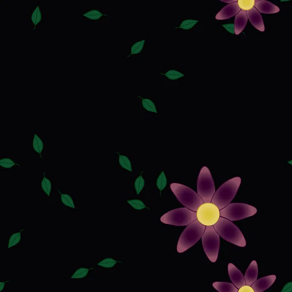 Fundo Sem Costura Floral Bonito Ilustração Vetorial — Vetor de Stock