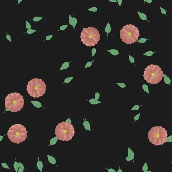 Hermoso Fondo Sin Costura Floral Ilustración Vectores — Vector de stock