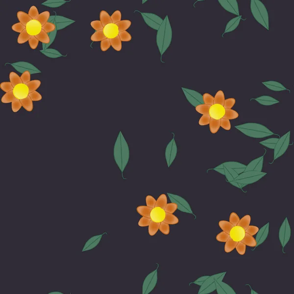 Hermoso Fondo Sin Costura Floral Ilustración Vectores — Vector de stock