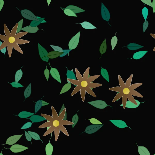 Fundo Sem Costura Floral Bonito Ilustração Vetorial — Vetor de Stock