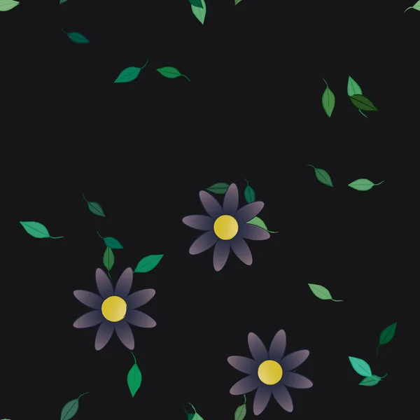 Beau Fond Floral Sans Couture Illustration Vectorielle — Image vectorielle