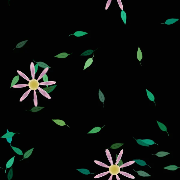 Schöne Florale Nahtlose Hintergrund Vektorillustration — Stockvektor