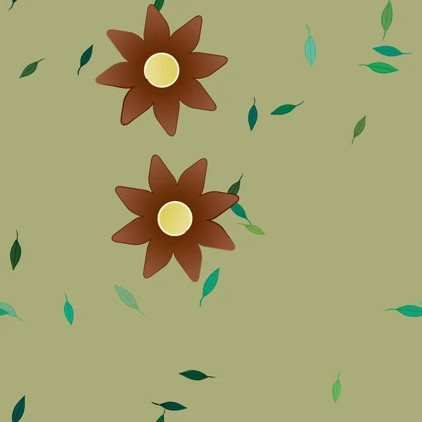 Fundo Sem Costura Floral Bonito Ilustração Vetorial —  Vetores de Stock