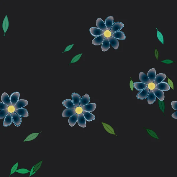 Fundo Sem Costura Floral Bonito Ilustração Vetorial — Vetor de Stock