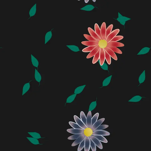 Beau Fond Floral Sans Couture Illustration Vectorielle — Image vectorielle