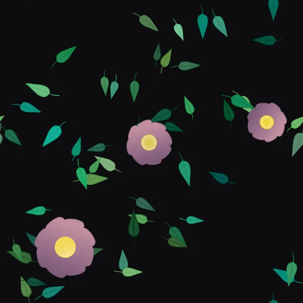 Krásné Květinové Bezešvé Pozadí Vektorové Ilustrace — Stockový vektor