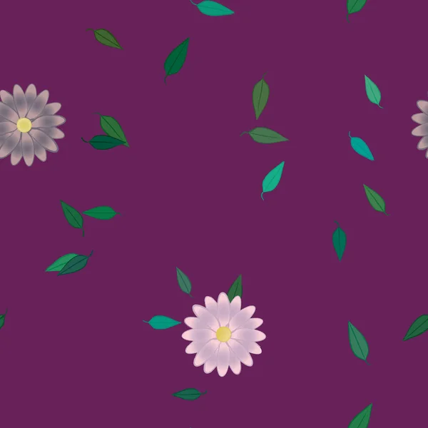 Schöne Florale Nahtlose Hintergrund Vektorillustration — Stockvektor