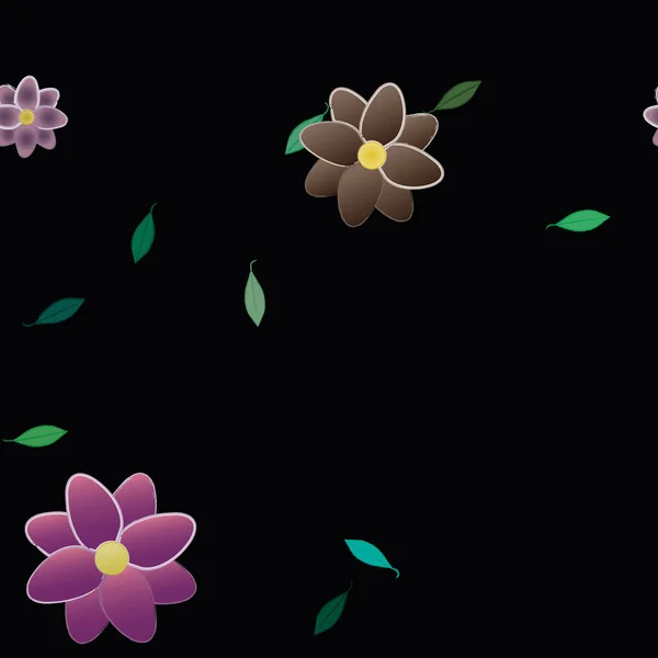 Frumos Fundal Floral Fără Sudură Ilustrație Vectorială — Vector de stoc