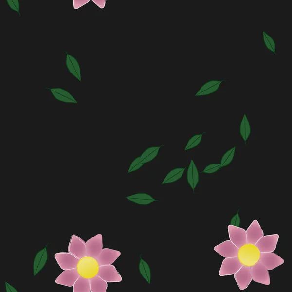 Fundo Sem Costura Floral Bonito Ilustração Vetorial — Vetor de Stock