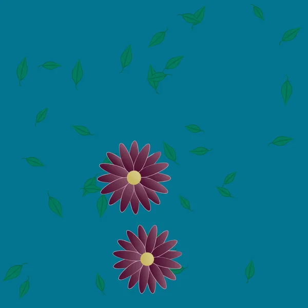 Schöne Florale Nahtlose Hintergrund Vektorillustration — Stockvektor