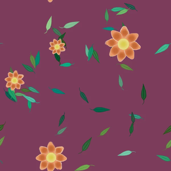 Schöne Florale Nahtlose Hintergrund Vektorillustration — Stockvektor