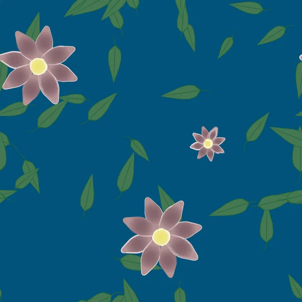 Hermoso Fondo Sin Costura Floral Ilustración Vectores — Vector de stock