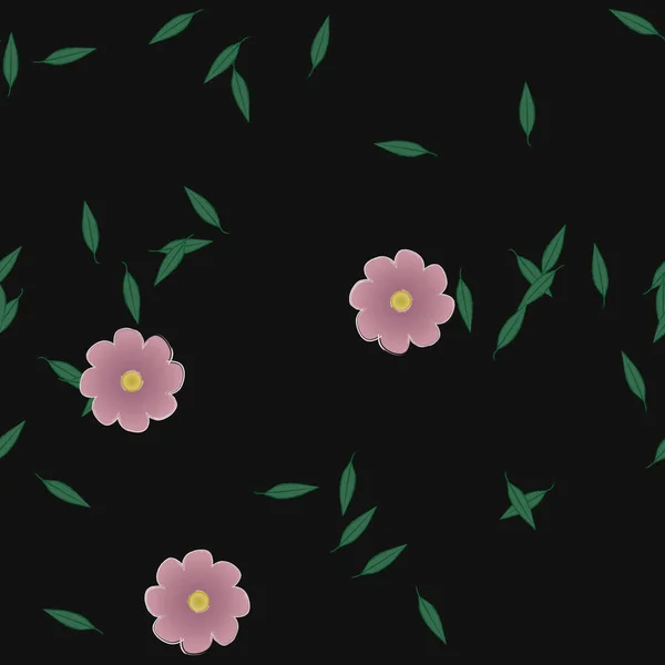 Fundo Sem Costura Floral Bonito Ilustração Vetorial —  Vetores de Stock