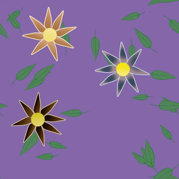 Hermoso Fondo Sin Costura Floral Ilustración Vectores — Vector de stock