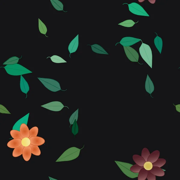 Beautiful Floral Seamless Background Vector Illustration — Stock Vector