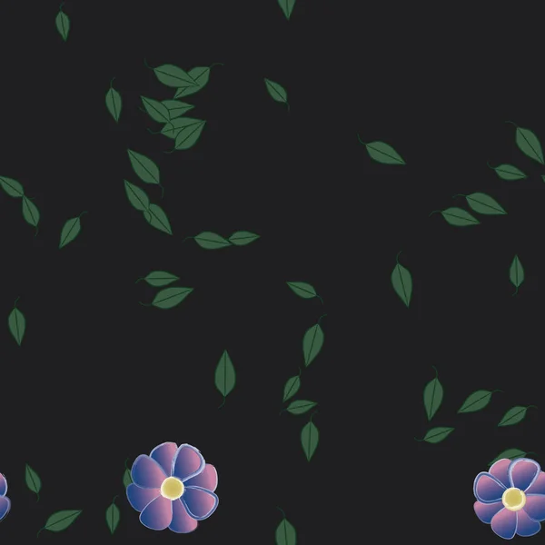 Fundo Sem Costura Floral Bonito Ilustração Vetorial — Vetor de Stock