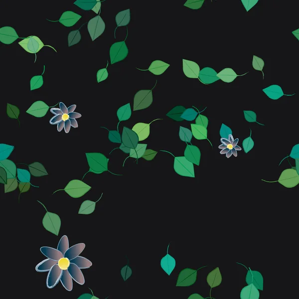 Fundo Sem Costura Floral Bonito Ilustração Vetorial — Vetor de Stock