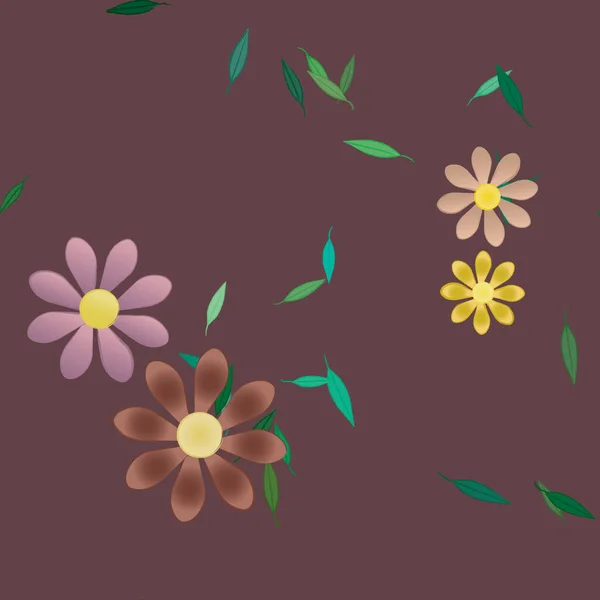 Beau Fond Floral Sans Couture Illustration Vectorielle — Image vectorielle