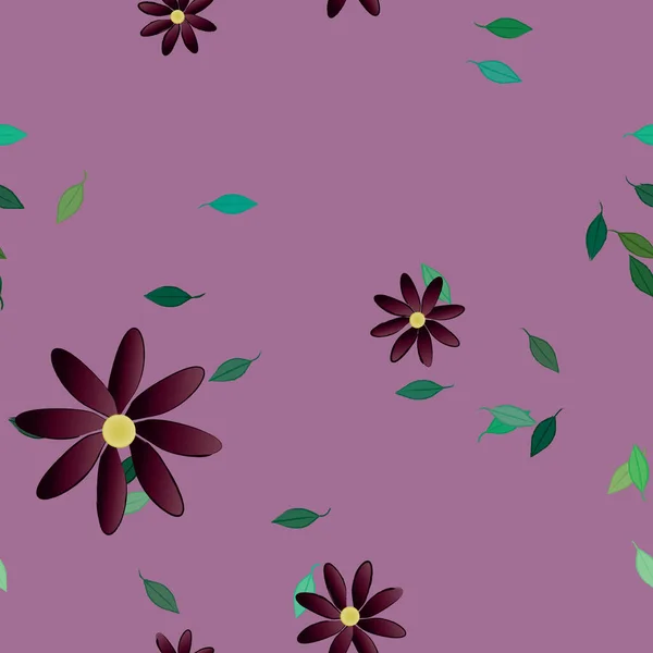 Schöne Florale Nahtlose Hintergrund Vektorillustration — Stockvektor