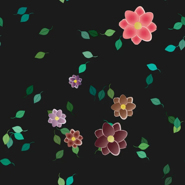 Hermoso Fondo Sin Costura Floral Ilustración Vectores — Vector de stock