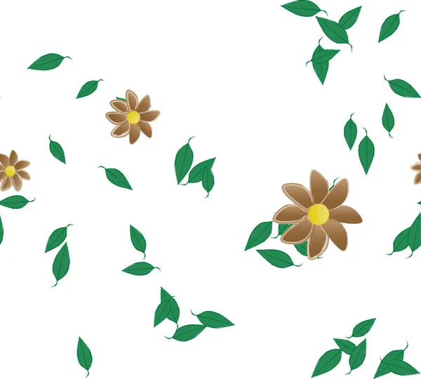 Fundo Sem Costura Floral Bonito Ilustração Vetorial —  Vetores de Stock