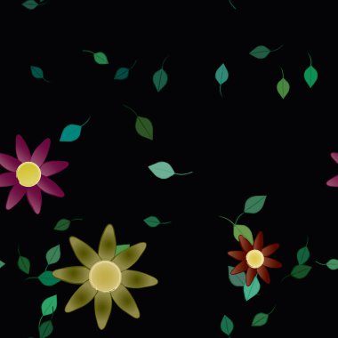 Çiçeksiz arka plan, vektör illüstrasyonu