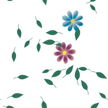 Çiçeksiz arka plan, vektör illüstrasyonu