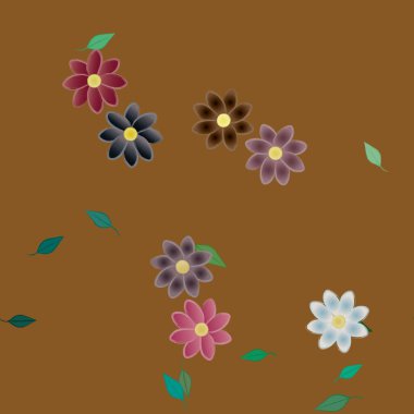 Çiçeksiz arka plan, vektör illüstrasyonu