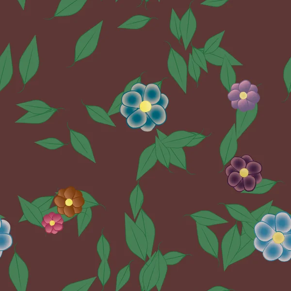 Hermoso Fondo Sin Costura Floral Ilustración Vectores — Vector de stock