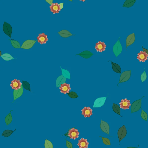 Fundo Sem Costura Floral Bonito Ilustração Vetorial — Vetor de Stock