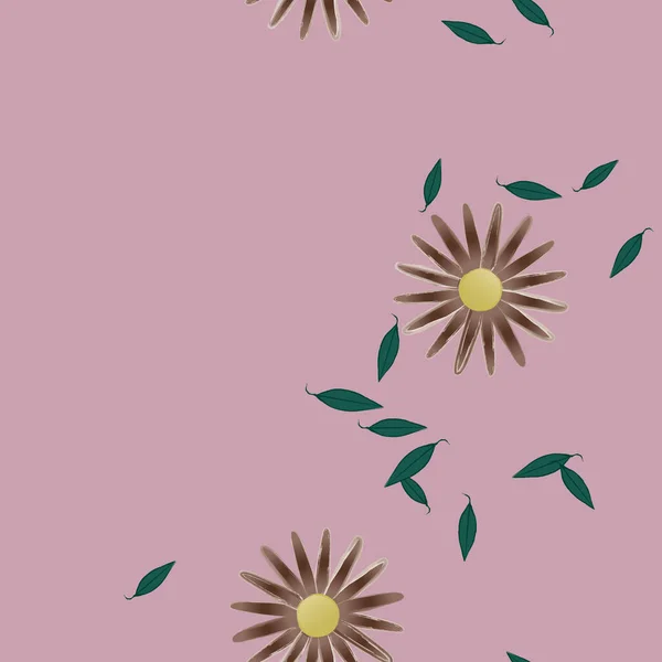 Fundo Sem Costura Floral Bonito Ilustração Vetorial —  Vetores de Stock