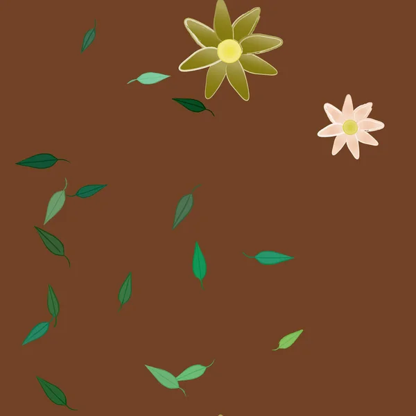 Mooie Bloemen Naadloze Achtergrond Vector Illustratie — Stockvector