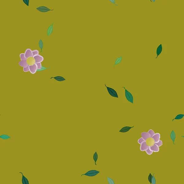 Fundo Sem Costura Floral Bonito Ilustração Vetorial — Vetor de Stock