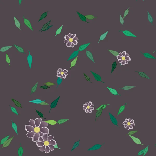 Fundo Sem Costura Floral Bonito Ilustração Vetorial — Vetor de Stock