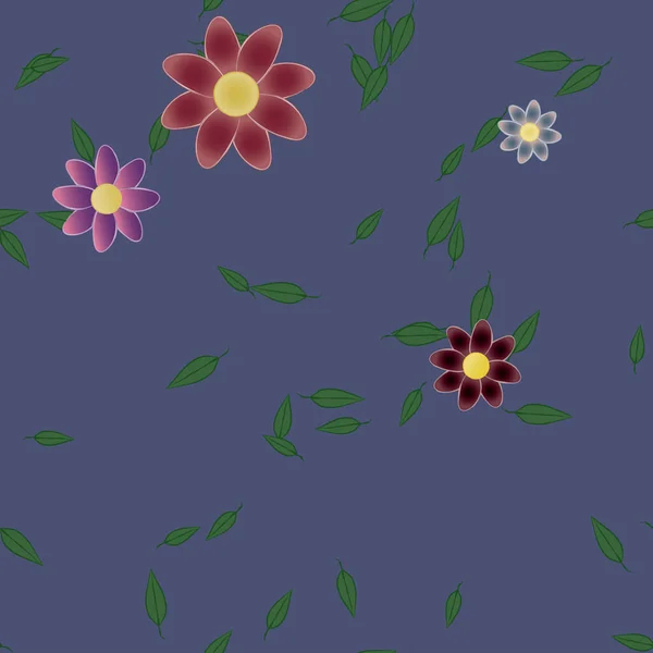 Fundo Sem Costura Floral Bonito Ilustração Vetorial — Vetor de Stock