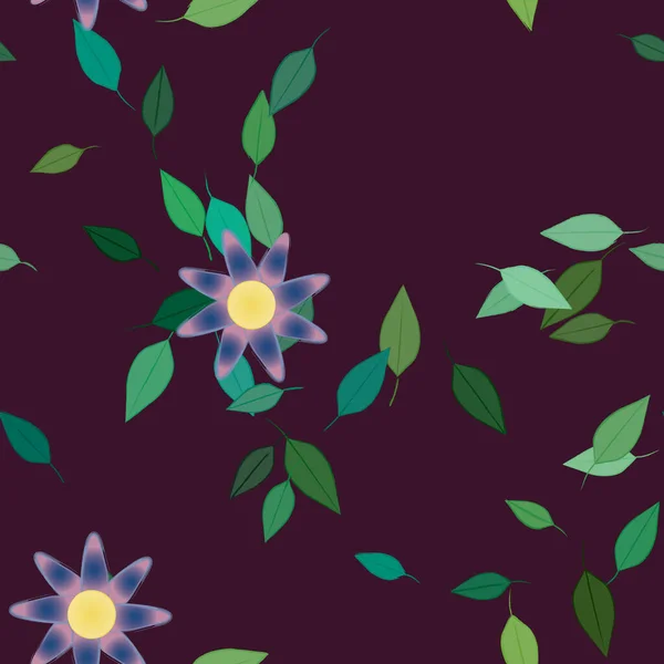 Fundo Sem Costura Floral Bonito Ilustração Vetorial — Vetor de Stock