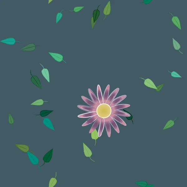 Fundo Sem Costura Floral Bonito Ilustração Vetorial — Vetor de Stock