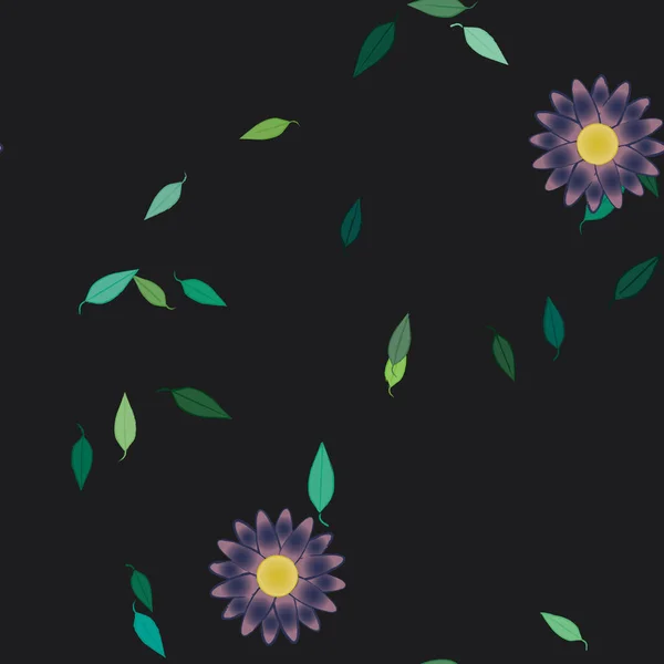 Hermoso Fondo Sin Costura Floral Ilustración Vectores — Vector de stock