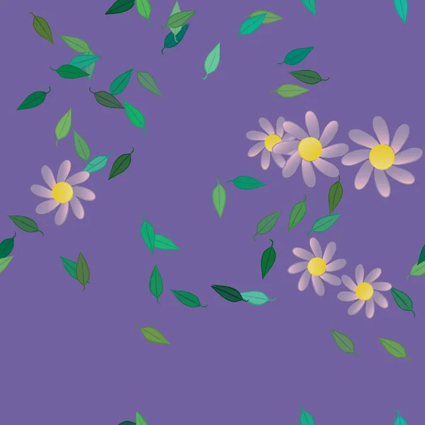 Schöne Florale Nahtlose Hintergrund Vektorillustration — Stockvektor