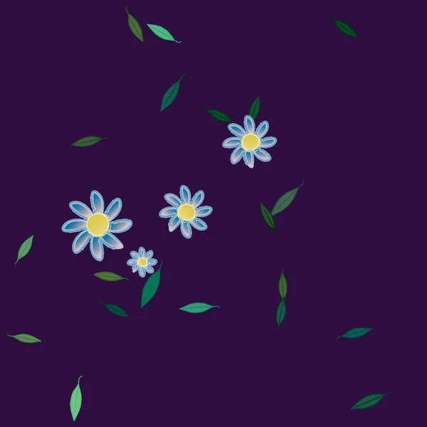 Fundo Sem Costura Floral Bonito Ilustração Vetorial — Vetor de Stock