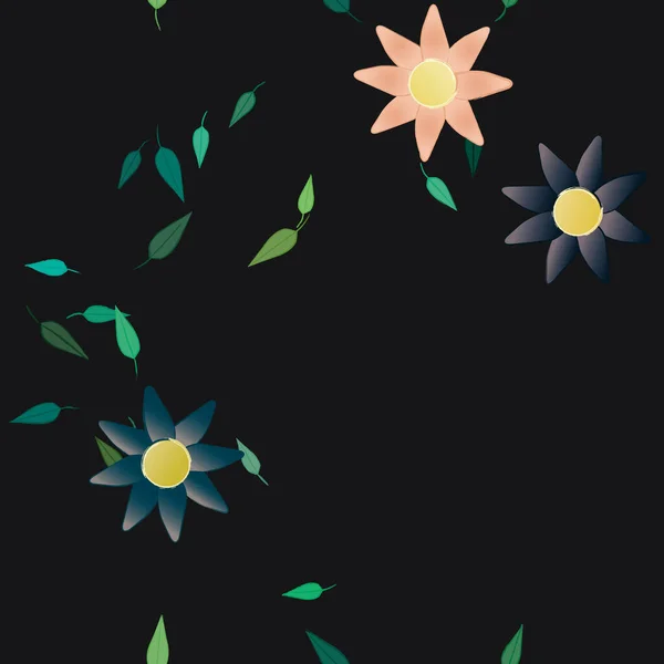 Hermoso Fondo Sin Costura Floral Ilustración Vectores — Vector de stock