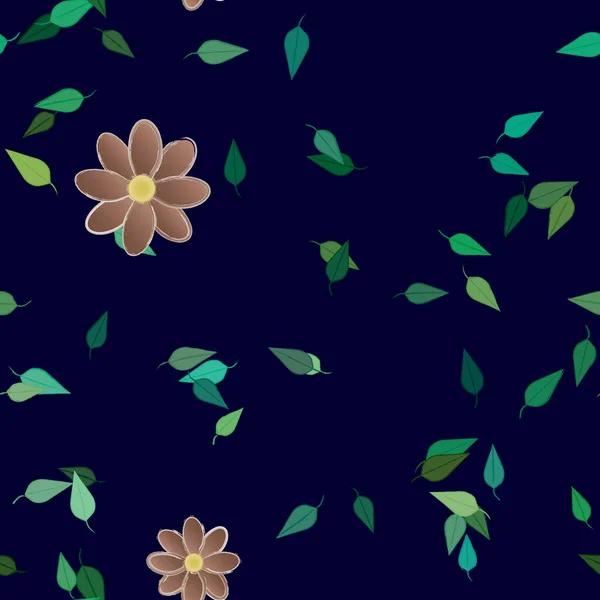 Fundo Sem Costura Floral Bonito Ilustração Vetorial — Vetor de Stock