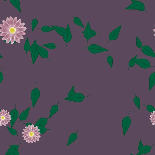 Fundo Sem Costura Floral Bonito Ilustração Vetorial — Vetor de Stock