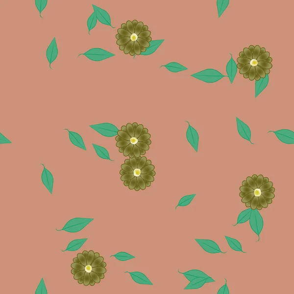 Fundo Sem Costura Floral Bonito Ilustração Vetorial — Vetor de Stock