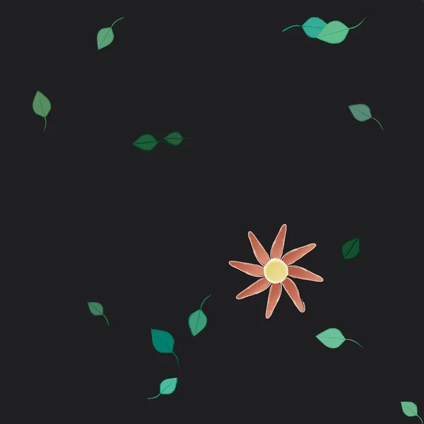 Hermoso Fondo Sin Costura Floral Ilustración Vectores — Vector de stock