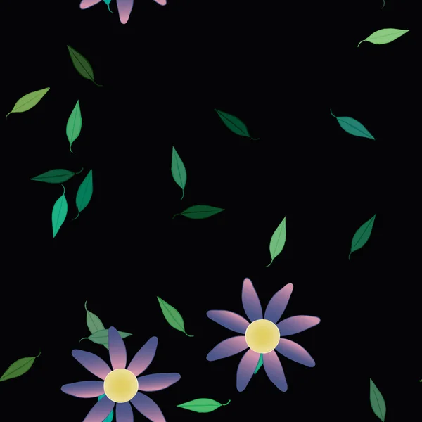 Fundo Sem Costura Floral Bonito Ilustração Vetorial — Vetor de Stock