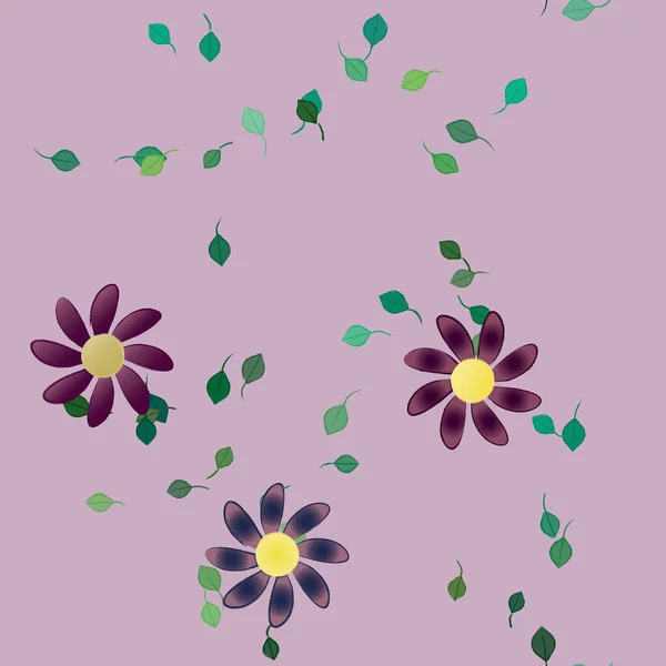 Mooie Bloemen Naadloze Achtergrond Vector Illustratie — Stockvector