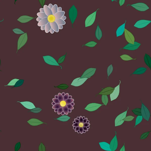 Hermoso Fondo Sin Costura Floral Ilustración Vectores — Vector de stock