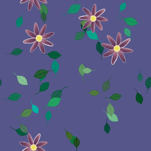 Mooie Bloemen Naadloze Achtergrond Vector Illustratie — Stockvector